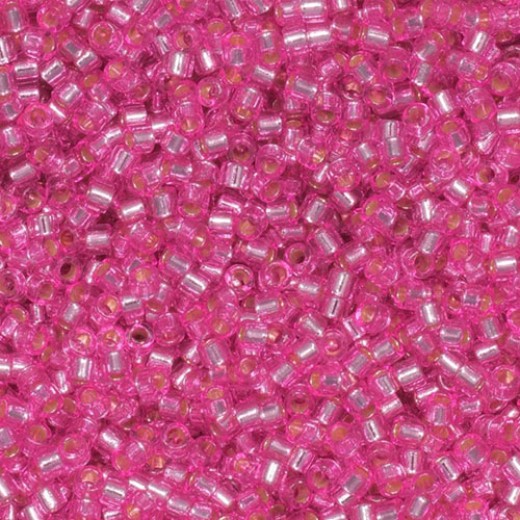 DB2153 Pink Parfait Silver Lined Dyed Duracoat Miyuki 11/0 Delica Beads, 50g approx.