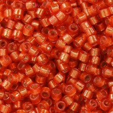 DB2158B Silver Lined Dyed Clementine 11/0 Duracoat Miyuki Delica Beads, 50gm