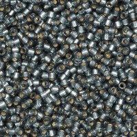 DB2166 Light Blue Steel Silver Lined Dyed Duracoat Miyuki 11/0 Delica Beads, 5.2g approx.