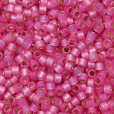 DB2174 Semi-Frosted Silver Lined Dyed Pink Parfait 11/0 Duracoat Miyuki Delica B...