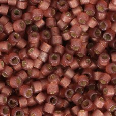 DB2179  Semi-Frosted Silver Lined Dyed Magenta 11/0 Duracoat Miyuki Delica Bead...