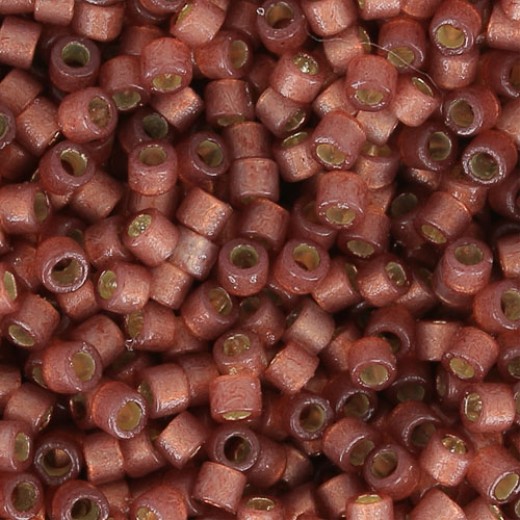 DB2179  Semi-Frosted Silver Lined Dyed Magenta 11/0 Duracoat Miyuki Delica Beads, 5.2gm approx.