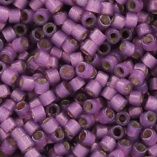 DB2182  Semi-Frosted Silver Lined Dyed Lilac 11/0 Duracoat Miyuki Delica Beads,...