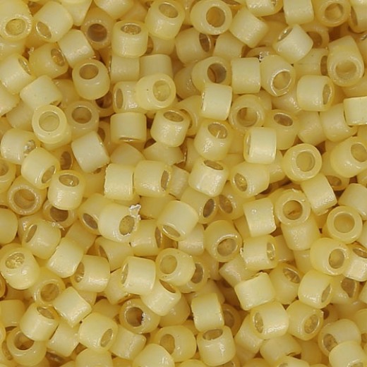 DB2186  Semi-Frosted Silver Lined Dyed Vinho Verde 11/0 Duracoat Miyuki Delica Beads, 5.2gm approx.
