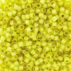 DB2187  Semi-Frosted Silver Lined Dyed Citron 11/0 Duracoat Miyuki Delica Beads...