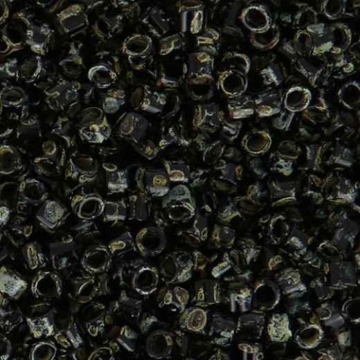 DB2261 Picasso Smokey Matte Black, Size 11/0 Miyuki Delica Beads, 5.2gm