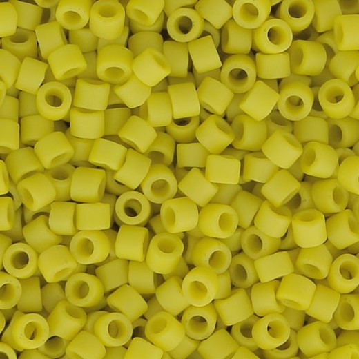 DB2283  Matte Opaque Glazed Citron Size 11/0 Miyuki Delica Beads, 5.2gm approx.