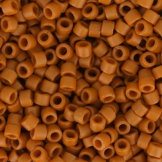 DB2287B  Frost Opaque Glazed Burnt Orange Size 11/0 Miyuki Delica Beads, 50gm bag