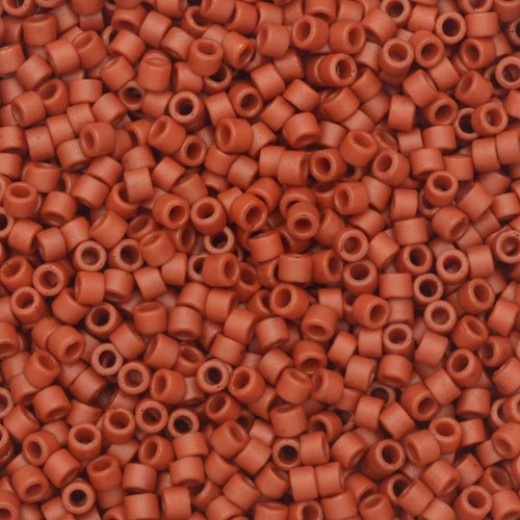 DB2288  Matte Opaque Glazed Sienna Size 11/0 Miyuki Delica Beads, 5.2gm approx.