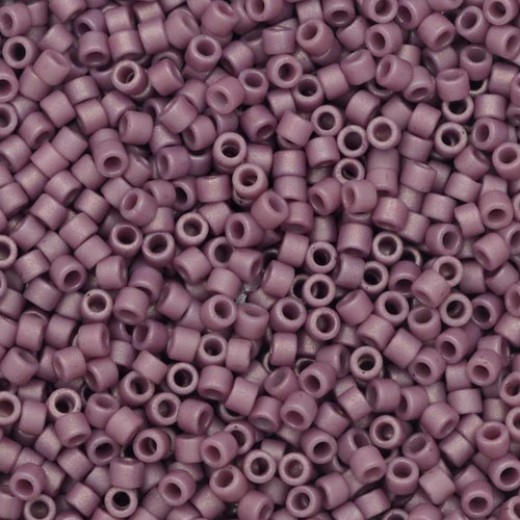 DB2295  Frost Opaque Glazed Plum Size 11/0 Miyuki Delica Beads, 5.2gm approx.