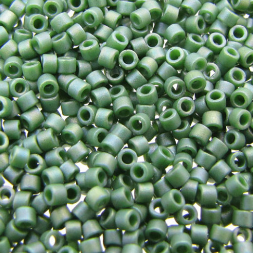 DB2312 Matte Opaque Glazed Basil Green AB Size 11/0 Miyuki Delica Beads, 5.2gm approx. DB2312 Matte Opaque Glazed Basil Green AB Size 11/0 Miyuki Delica Beads, 5.2gm approx.