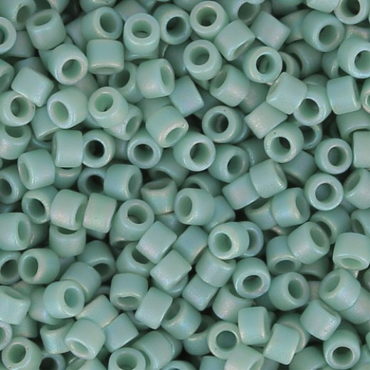 DB2313  Matte Opaque Glazed Sea Opal AB Size 11/0 Miyuki Delica Beads, 5.2gm approx.