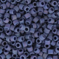 DB2319  Frost Opaque Glazed Rainbow Navy Blue Size 11/0 Miyuki Delica Beads, 5.2gm approx.