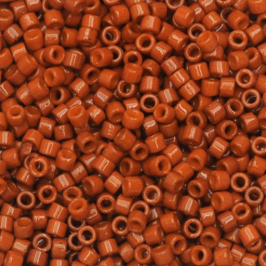 DB2352 Opaque Orange Rust Duracoat size 11/0 Miyuki Delica Beads, 5.2g approx.