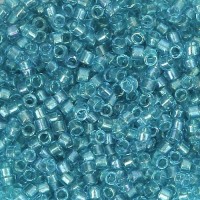 DB2382 Aqua Fancy Lined Size 11/0 Miyuki Delica Beads, 5.2gm
