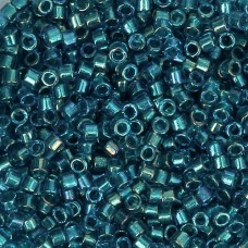 DB2385 Teal Blue Fancy Lined Size 11/0 Miyuki Delica Beads, 5.2gm