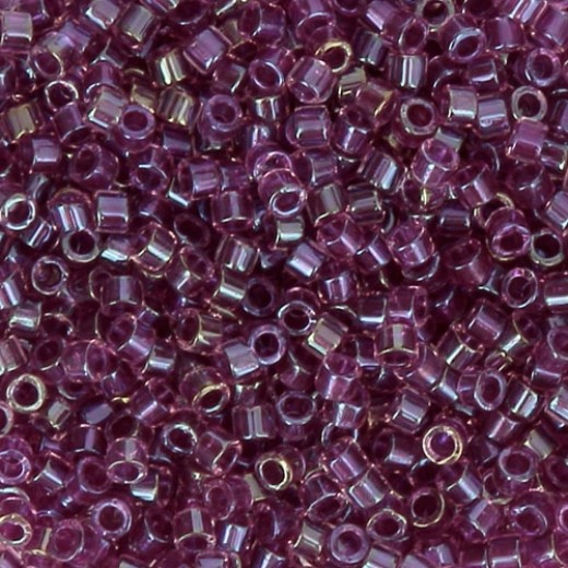 DB2389 Magenta Fancy Lined Size 11/0 Miyuki Delica Beads, 5.2gm