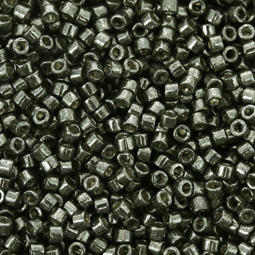 DB2512 Dark Steel Green Galvanised Duracoat, size 11/0 Miyuki Delica Beads, 5.2g approx.