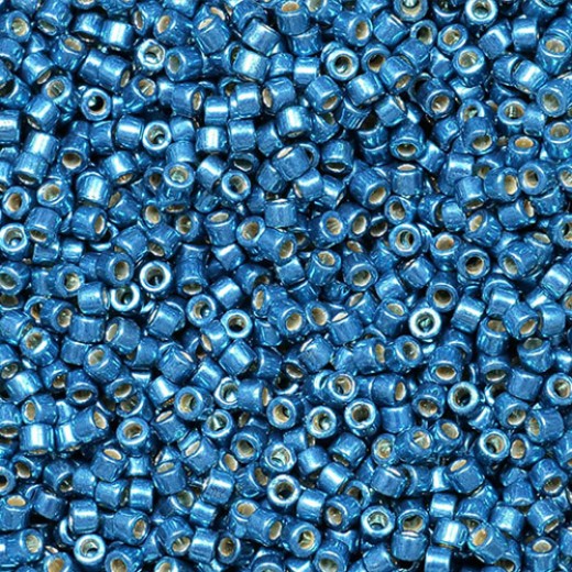 DB2515 Poseidon Blue Galvanised Duracoat, size 11/0 Miyuki Delica Beads, 5.2g approx.