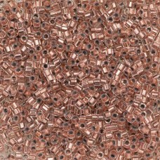 Copper Crystal Lined, Colour Code 0037, Size 11/0 Cut  Miyuki Delica Beads, 5.2g...
