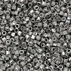 Palladium Plated, Colour Code 0038, Size 11/0  Cut  Miyuki Delica Beads, 3.3g ap...
