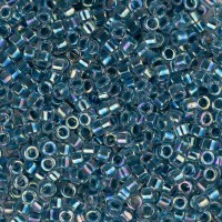 DBLC0058 Lined Light Blue Miyuki size 8/0 Hex Cut Miyuki Delica Beads, Colour Code 0058, approx 5.2g
