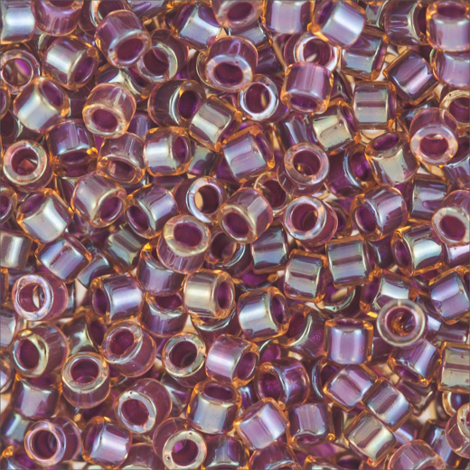 DB0061 Wine AB Lined-Dyed, Size 11/0 Miyuki Delica Beads, 5.2g approx.