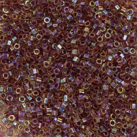 Topaz AB Lined-Dyed, Colour Code 0088, Size 11/0  Cut  Miyuki Delica Beads, 5.2g approx.