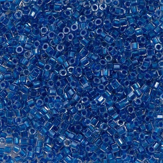 Blue Cerulean Sparkle Crystal Lined, Colour Code 0920, Size 11/0 Cut  Miyuki Delica Beads, 5.2g approx.