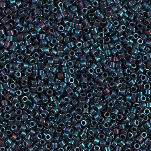 DB0025 Purple AB Metallic, Size 11/0 Miyuki Delica Beads, 5.2g approx.
