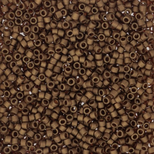 DB0322L Matte Metallic Light Bronze, Size 11/0 Miyuki Delica Beads, 5.2g pack