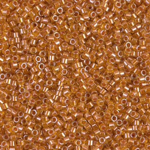 DB1702 Copper Pearl Lined Marigold, Size 11/0 Miyuki Delica Beads, 50g Wholesale Pack