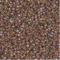 DB1732 Cocoa Lined Crystal AB, Size 11/0 Miyuki Delica Beads, 5.2g approx. 