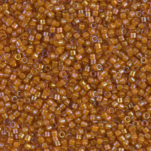 DB1734 Beige Lined Crystal AB, Size 11/0 Miyuki Delica Beads, 50g Wholesale Pack