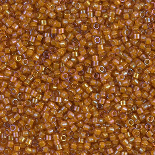 DB1734 Beige Lined Crystal AB, Size 11/0 Miyuki Delica Beads, 50g Wholesale Pack