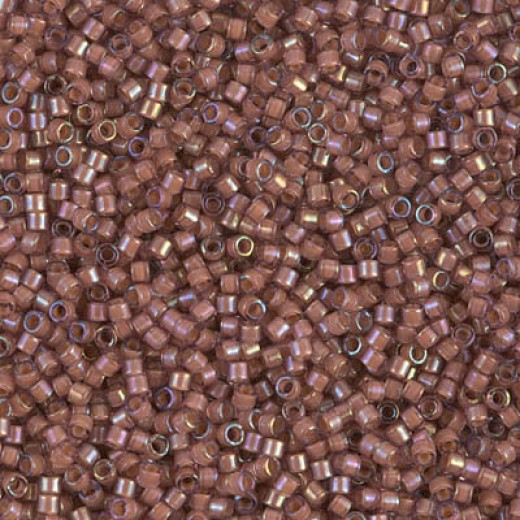 DB1737 Rose Lined Amethyst AB, Size 11/0 Miyuki Delica Beads, 5.2g approx. 