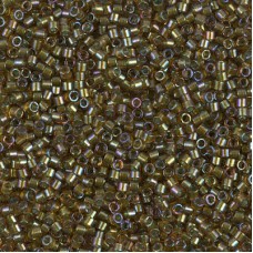 DB1739 Sparkling Mint Lined Topaz AB, Size 11/0 Miyuki Delica Beads, 5.2g approx...