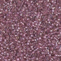DB1745 Antique Rose Lined Crystal AB, Size 11/0 Miyuki Delica Beads, 5.2g approx. 