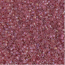 DB1746 Claret Lined Opal AB, Size 11/0 Miyuki Delica Beads, 5.2g approx. 