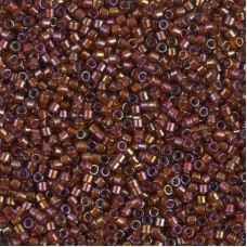 DB1750 Sparkling Beige Lined Root Beer AB, Size 11/0 Miyuki Delica Beads, 5.2g a...