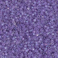 DB1753 Sparkling Purple Lined Opal AB, Size 11/0 Miyuki Delica Beads, 5.2g approx. 