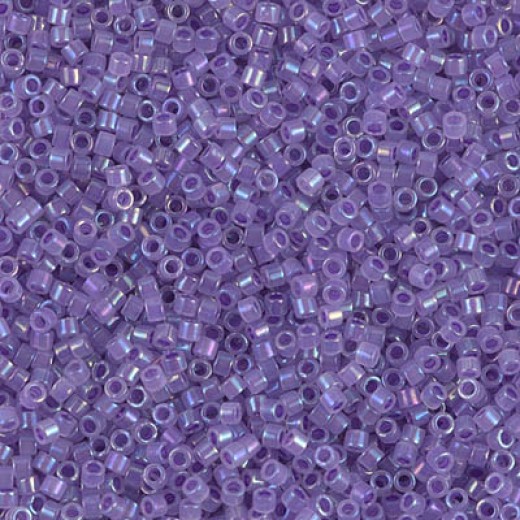 DB1753 Sparkling Purple Lined Opal AB, Size 11/0 Miyuki Delica Beads, 50g Wholesale Pack