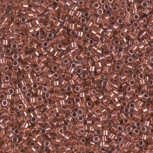 DB1704 Copper Pearl Lined Pink Mist, Size 11/0 Miyuki Delica Beads, 50g Wholesale Pack