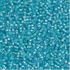 DB1708 Mint Pearl Lined Ocean Blue, Size 11/0 Miyuki Delica Beads, 5.2g approx. 