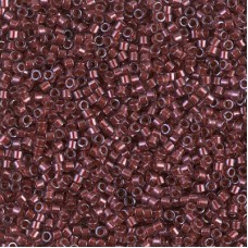 DB1705 Copper Pearl Lined Tr. Dk Cranberry, Size 11/0 Miyuki Delica Beads, 50g Wholesale Pack