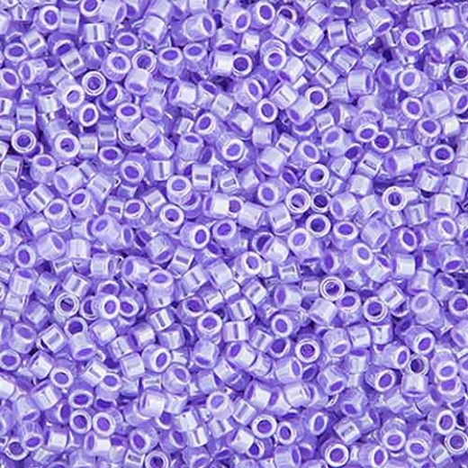 DB0249B Crystal Purple Ceylon Lined-Dyed, Size 11/0 Miyuki Delica Beads, 50gm bag