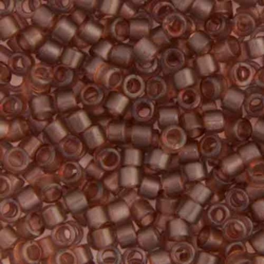 DB0772 Dark Beige Transparent Matte Dyed, Size 11/0 Miyuki Delica Beads, 50g approx