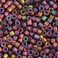 DB1014 Dark Bronze Violet AB Metallic Gold Luster, Size 11/0 Miyuki Delica Beads, 5.2g approx.