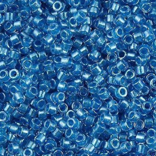 DB0905 Aqua Sparkle Crystal Lined, Size 11/0 Miyuki Delica Beads, 5.2g approx.