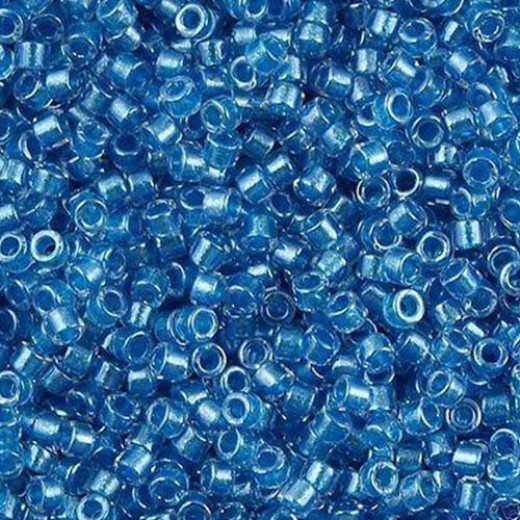 DB0905 Aqua Sparkle Crystal Lined, Size 11/0 Miyuki Delica Beads, 5.2g approx.